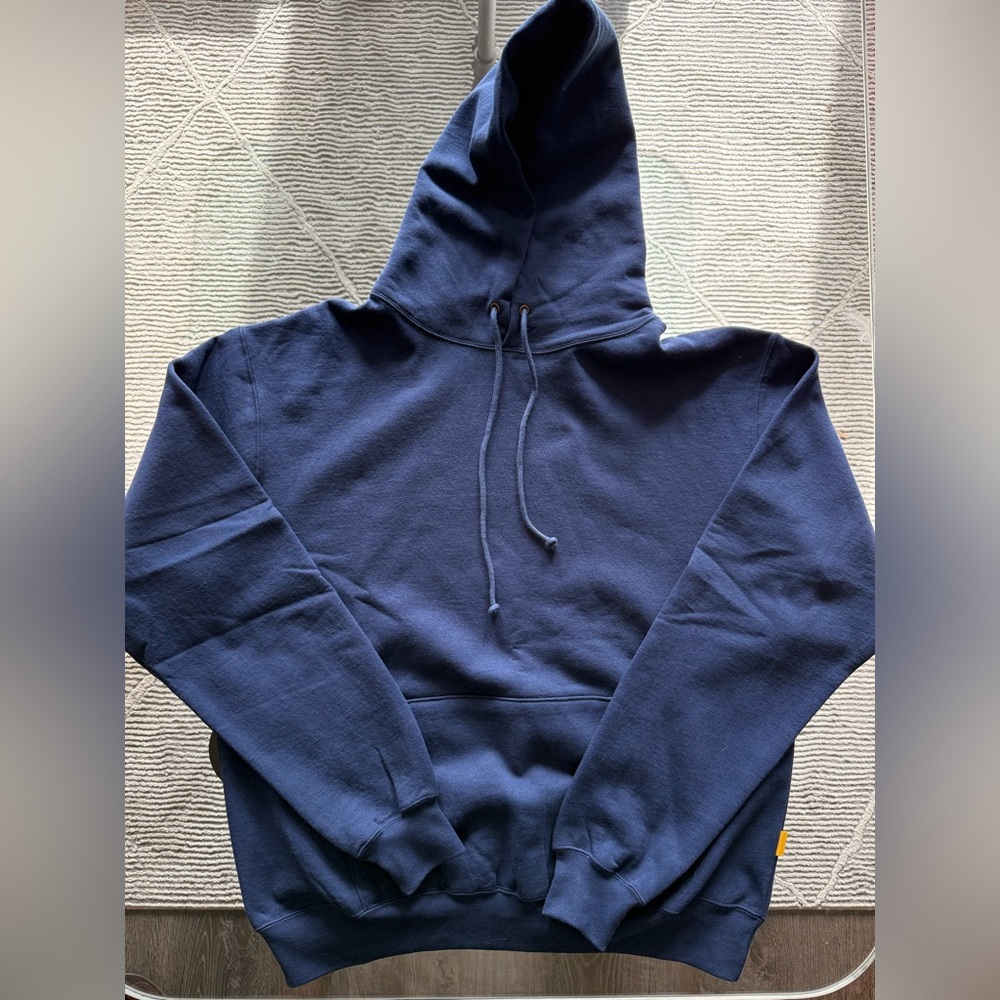 Yellow Label Co. Relaxed Fit Pullover Hoodie - Navy Blue - Size Large